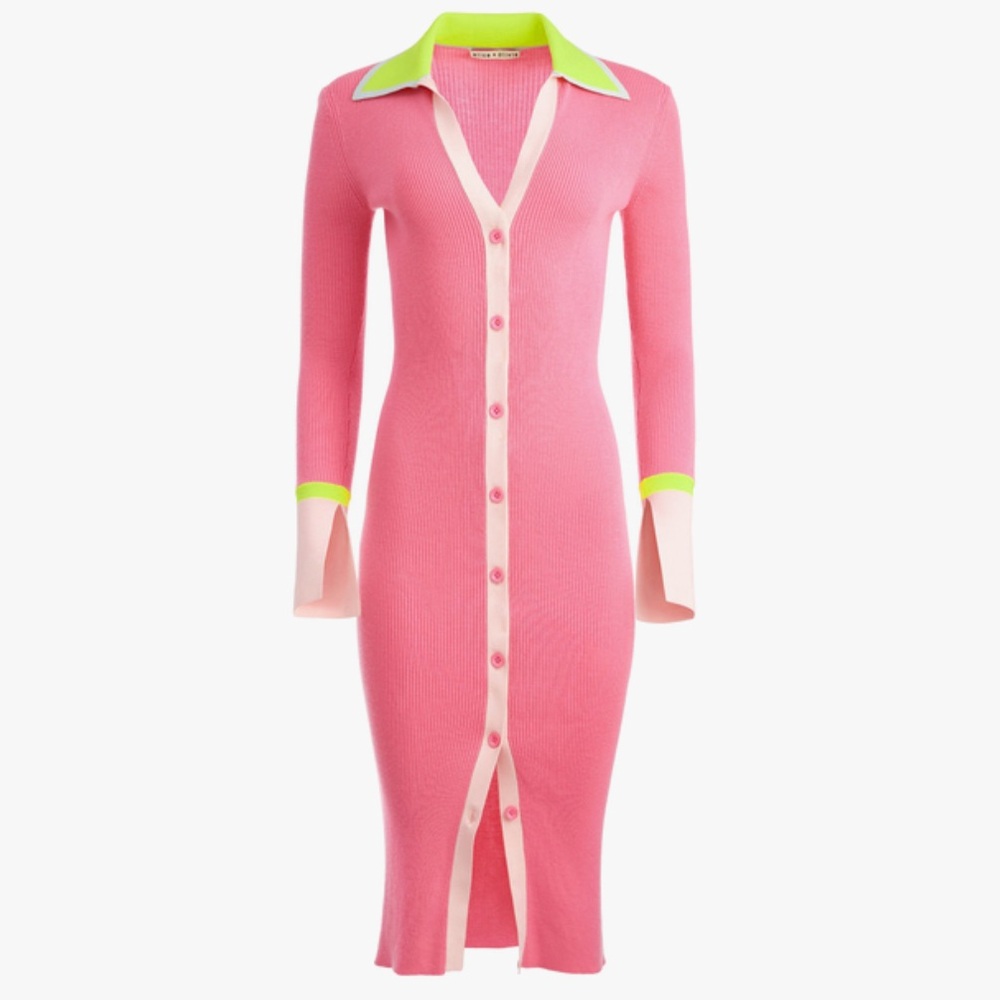Alice+Olivia ALCINA BUTTON DOWN CARDIGAN Dress XS
